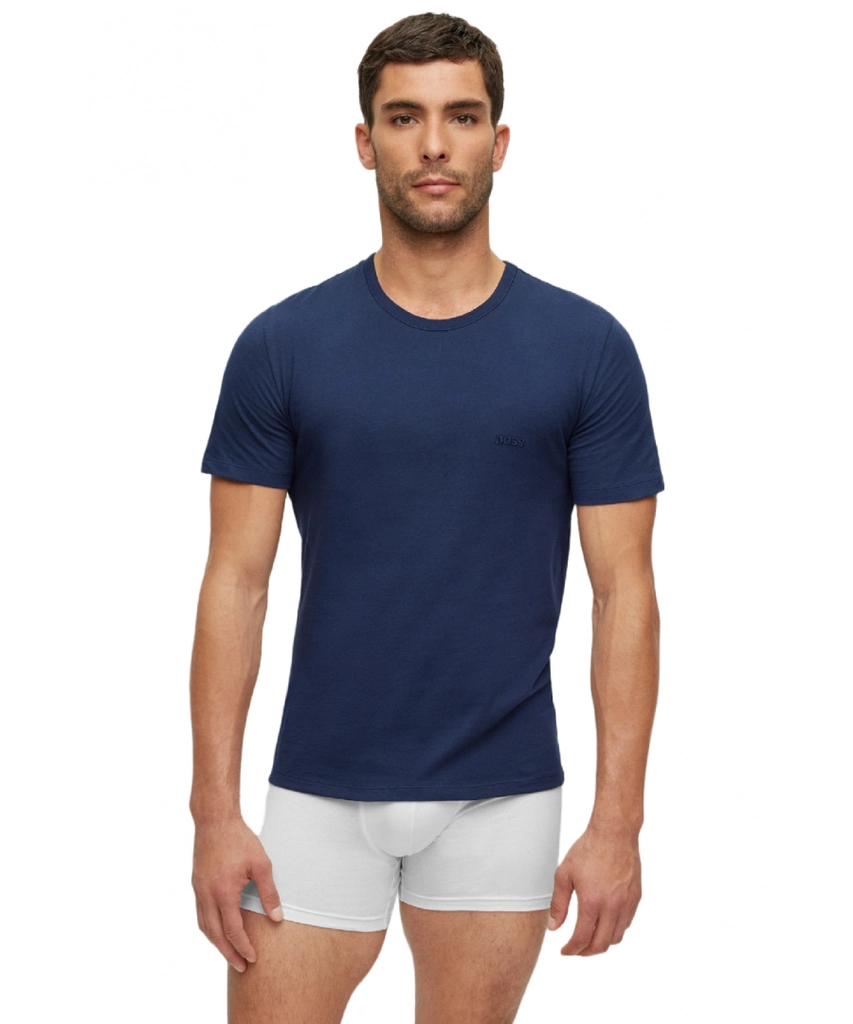 Hugo Boss 3 Pack Mens Classic T-Shirt - Multicolour Cotton - Size Large